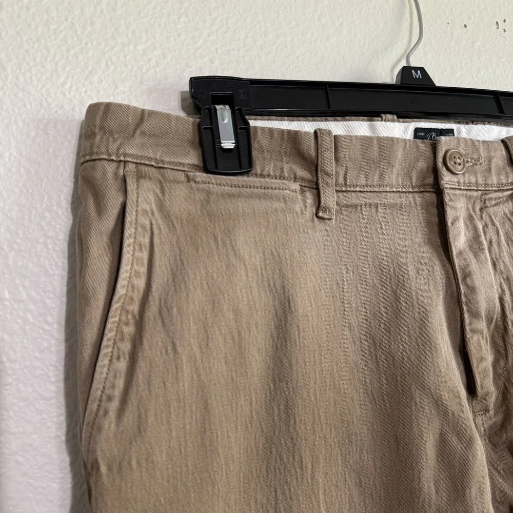 J.Crew 484 Slim-Fit Chino Pants Mens 33X32 Tan Brown‎ Stretch Classic Straight